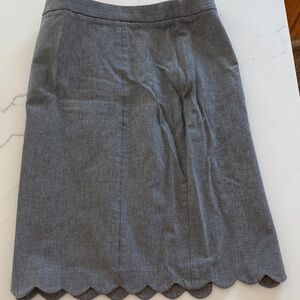 Banana Republic Charcoal Pencil Skirt with Scalloped Hem